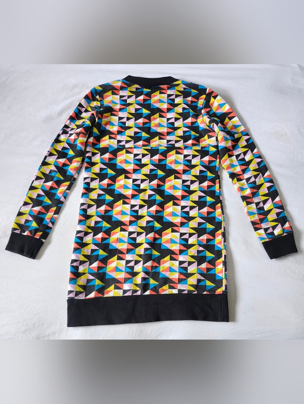 Lacoste Black Multicolor Geometric Crewneck Sweater - Picture 4 of 9